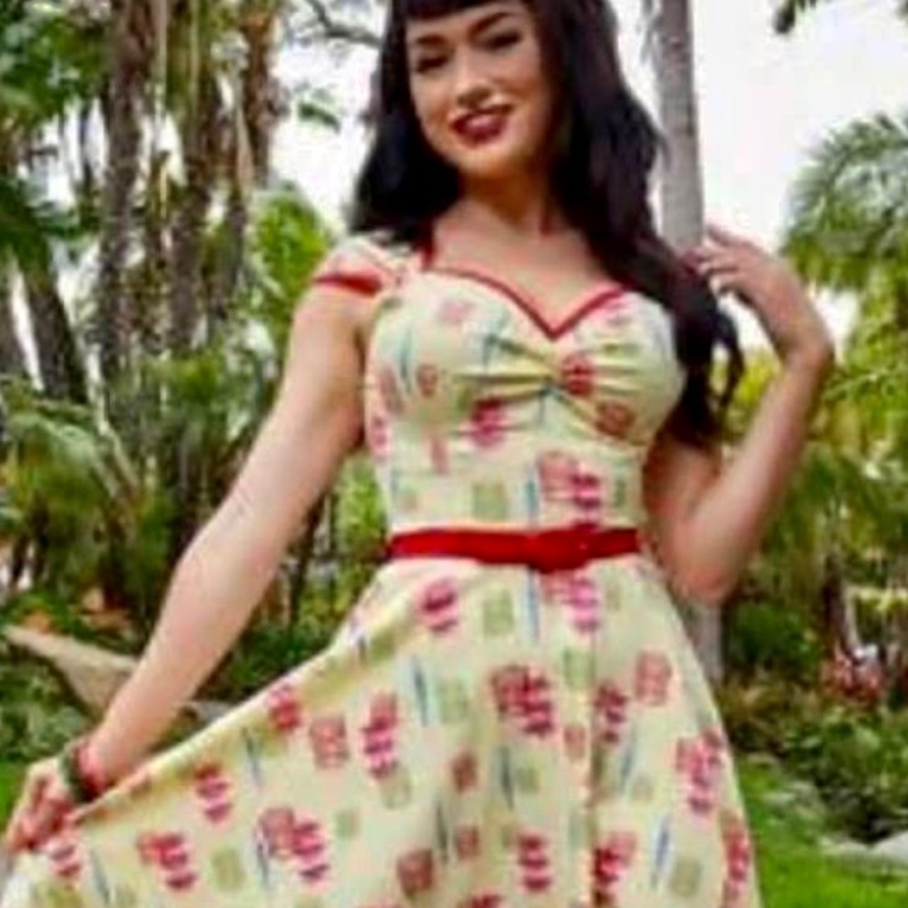 SOLD Couture Heidi Tiki Yellow Dress